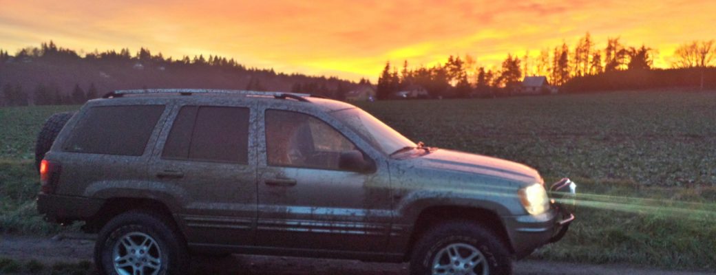 Jeep WJ sunset Czech Republic