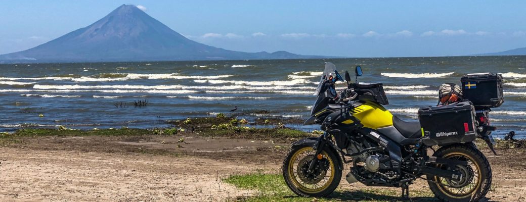V-Strom 650 Round the world. Nicaragua Volcan Conception