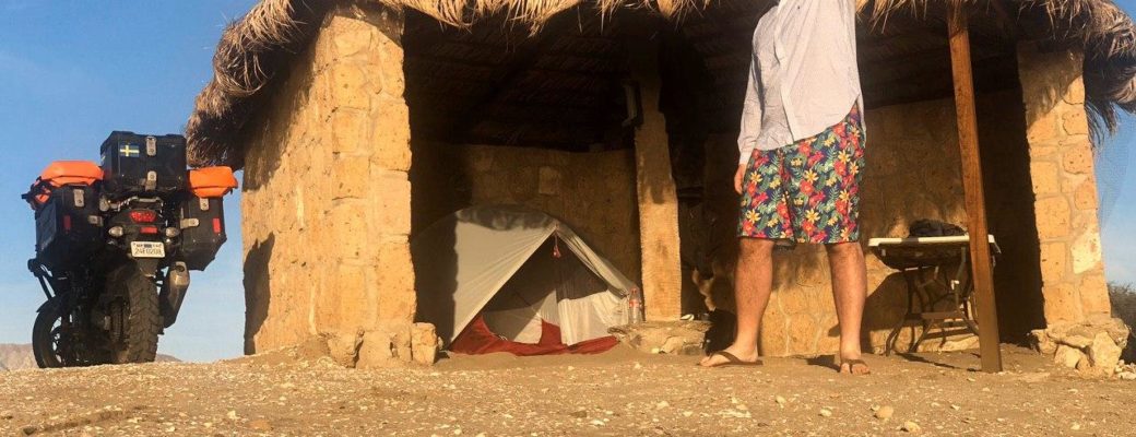 Round the world on motorcycle v-storm 650